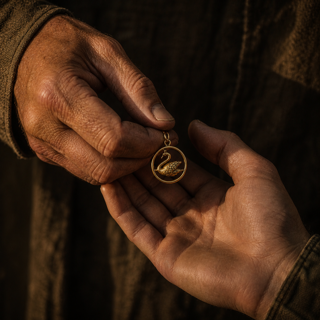 The swan pendant passes between generations
